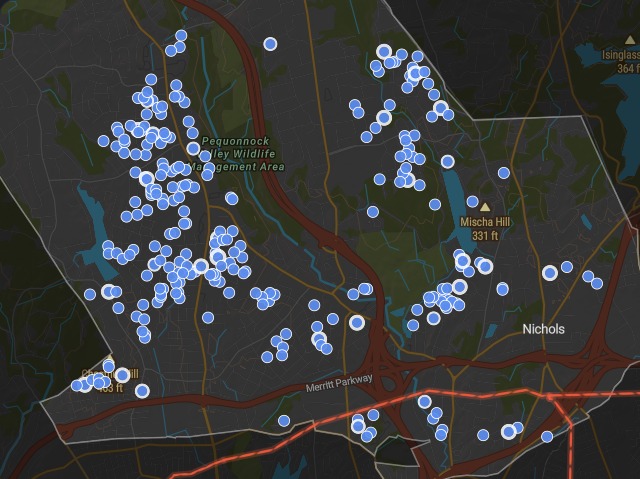 Scored parcels across Trumbull.