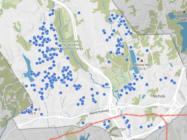 Scored parcels across Trumbull.