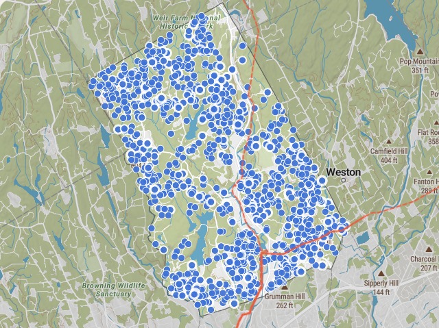Scored parcels across Wilton.