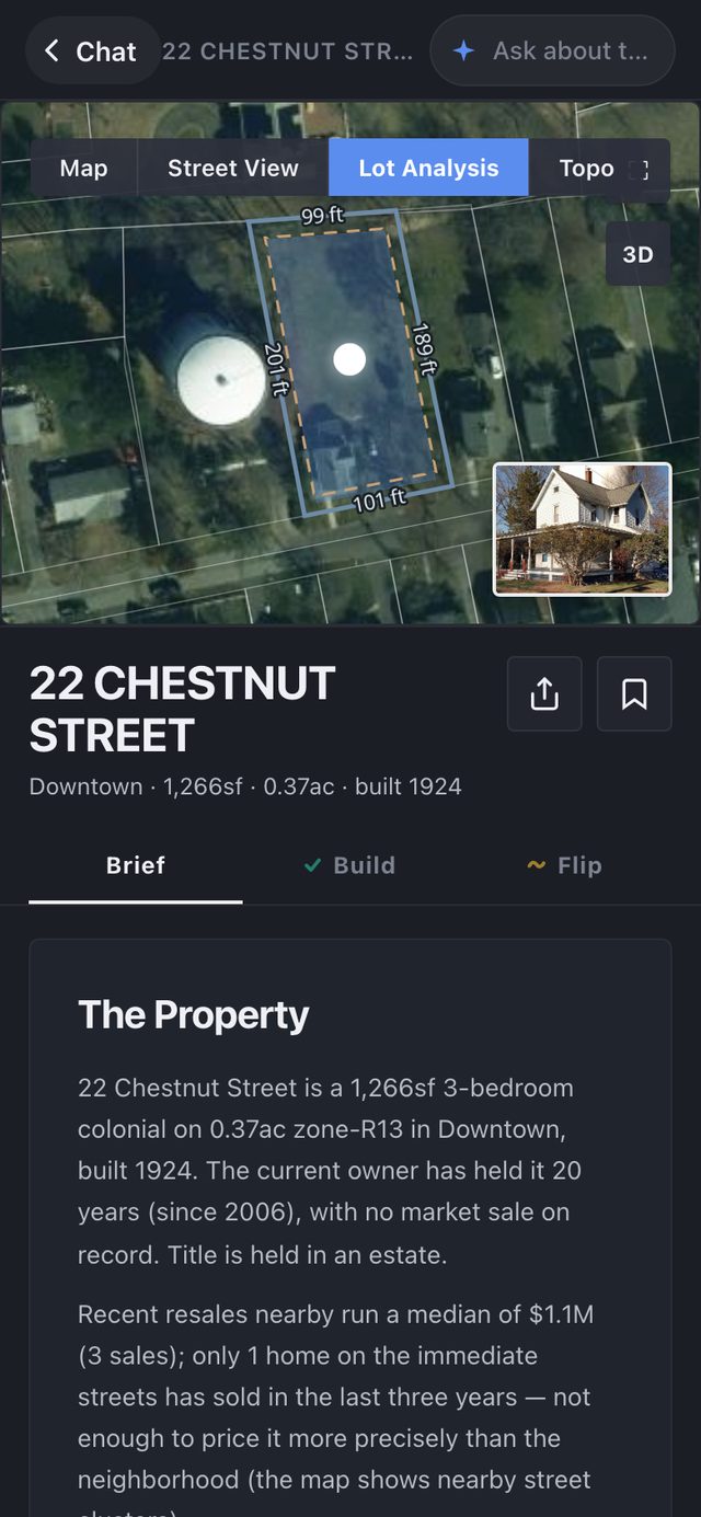 The property page on the phone