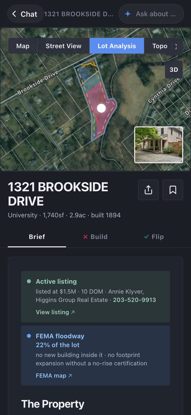 The property page on the phone
